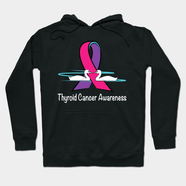 Thyroid Cancer Swans of Hope Hoodie by PenguinCornerStore